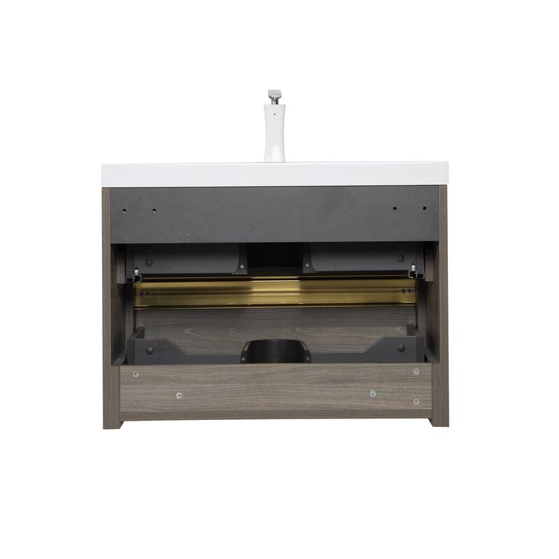 30" Wall Mounted Bathroom Vanity with Sink and Soft Close Drawers