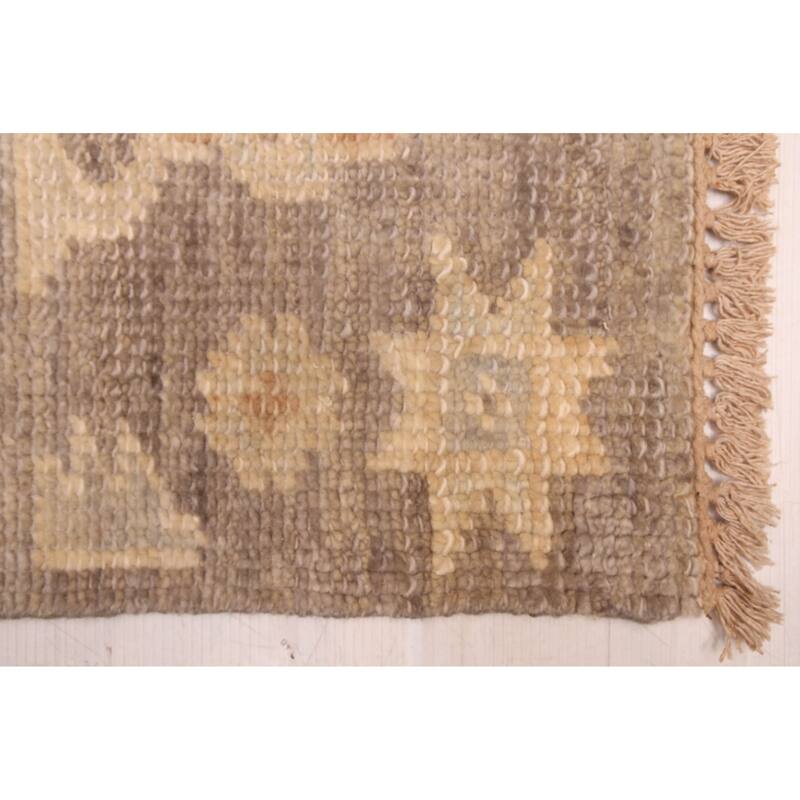 ECARPETGALLERY Hand-knotted Kavya Oushak Dark Grey Wool Rug - 8'9 x 11'8