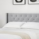 preview thumbnail 17 of 70, Spruce & Spring Eleanor Upholstered Platform Bed Frame with Vertical Stripe Headboard