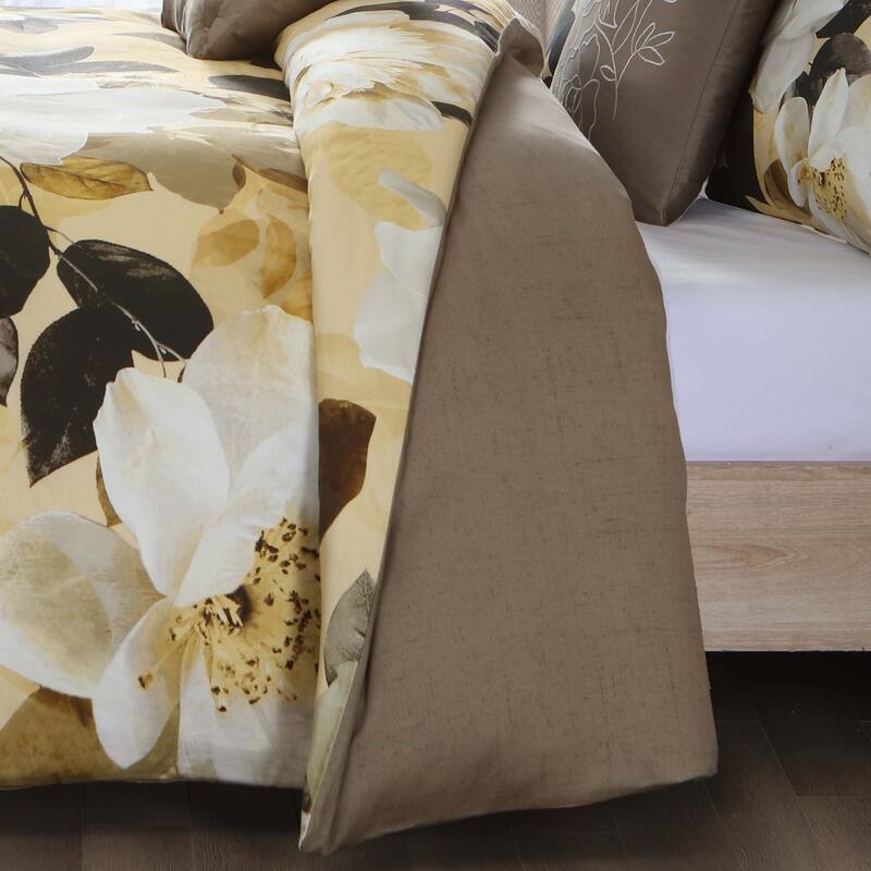 Bebejan Magnolia 100% Cotton 5 Piece Reversible Comforter Set