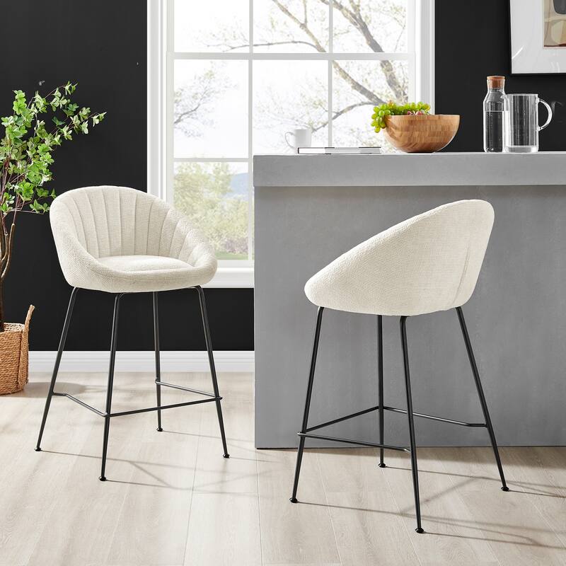 NPD Furniture Watson Counter Stool (Set of 2) - Haga Ivory