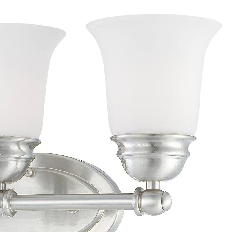 Bella 13-inch Wide 2-Light Vanity Light in Brushed Nickel