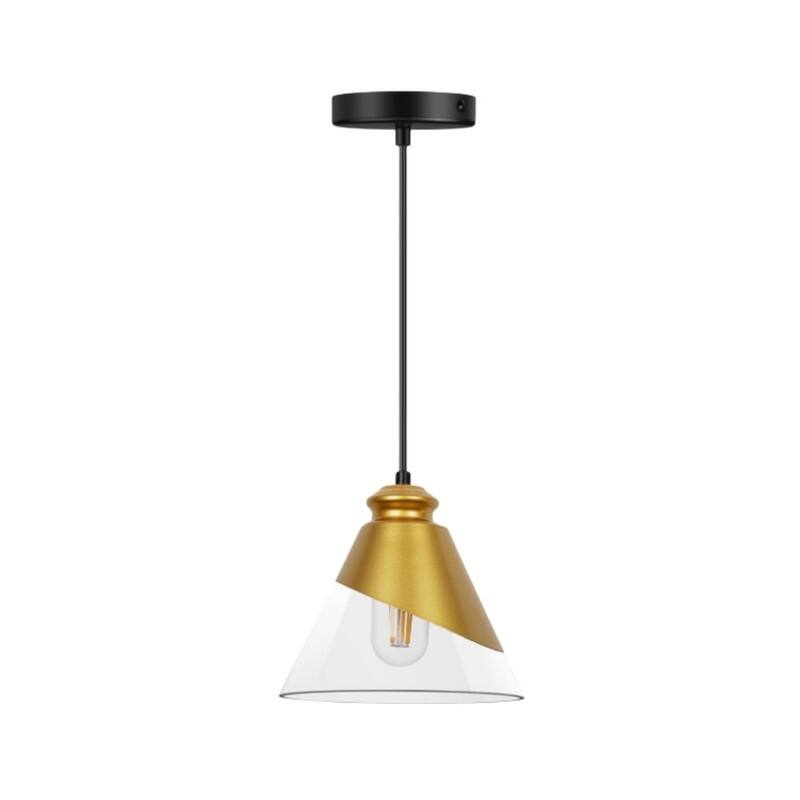 1 Light hanging light gold kitchen island light glass, metal pendant light