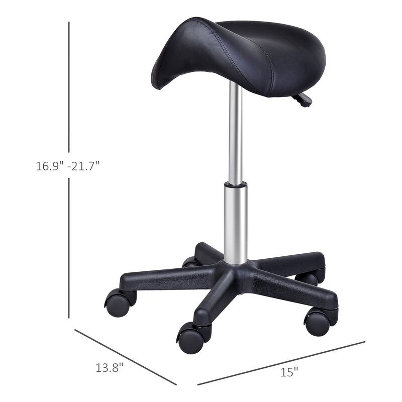 Carbon Loft Wilbur Adjustable Saddle Salon Massage Stool - 13.75*15*23.75