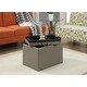 preview thumbnail 28 of 41, Porch & Den Claiborne Storage Ottoman with Reversible Tray Grey