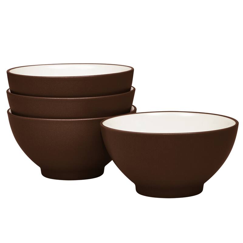 Noritake Colorwave Set Of 4 Rice Bowls, 5-3/4", 20 Oz. - Chocolate