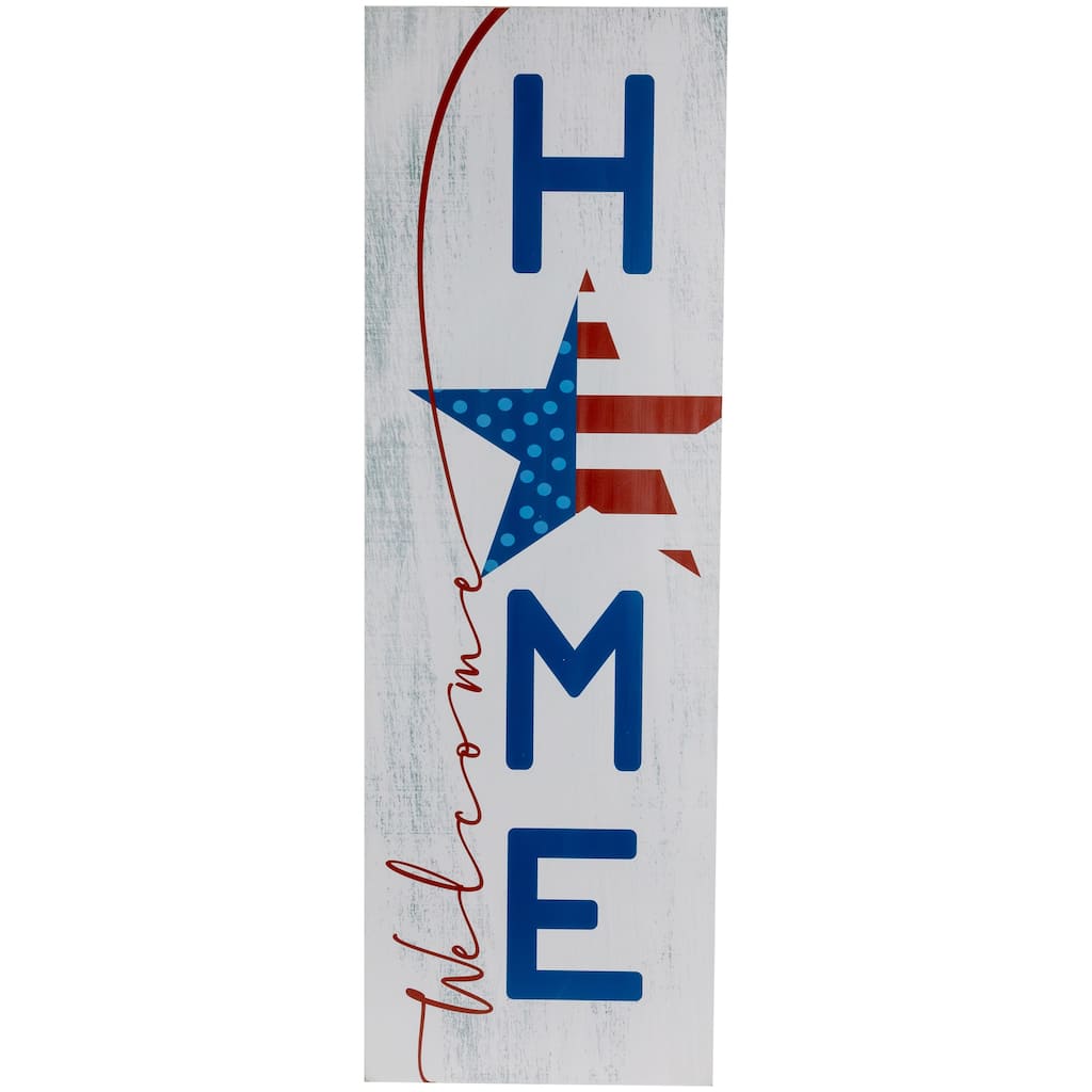 35.75" Welcome Home Americana Wooden Wall Sign