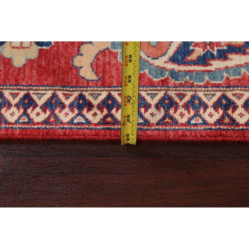 Vegetable Dye Geometric Paisley Super Kazak Area Rug Wool Hand-knotted - 2'10" x 5'0"