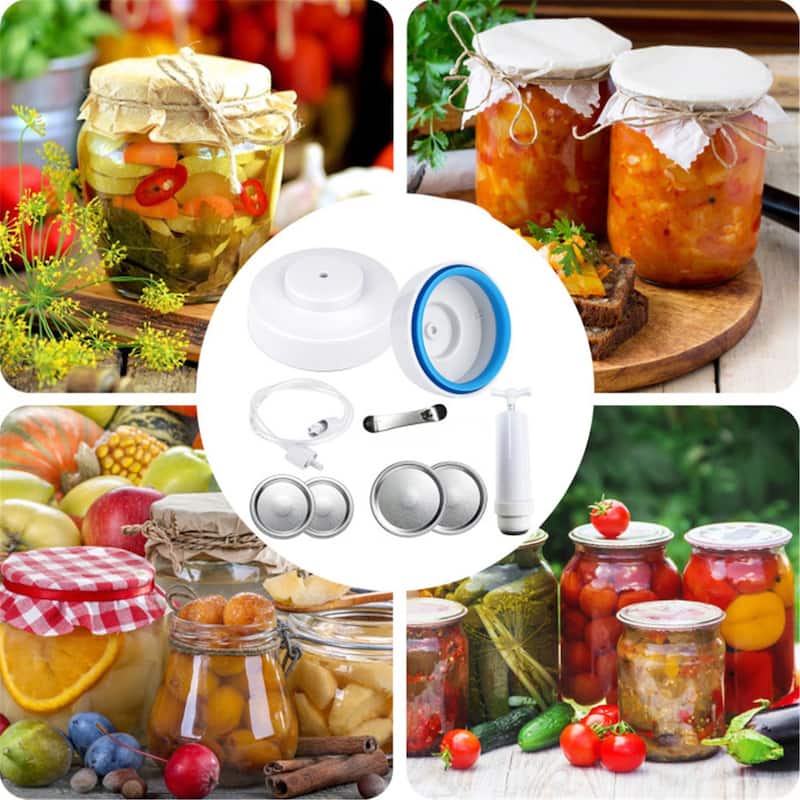 Mason Jar Vacuum Sealer Kit With Accessory For Regular Wide Mouth Mason Jars Only Compatible For