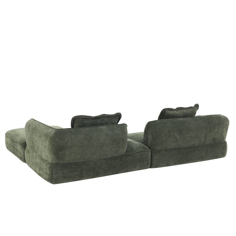 Christopher Knight Home - Modern Upholstered Sectional Sofa with Curved Silhouette