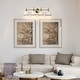 preview thumbnail 6 of 9, Nisa Mid-century Modern 4-Light Gold Bathroom Vanity Light Metal Wall Sconces - L 29.1"* W 7.9"* H 9"