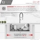preview thumbnail 20 of 22, STYLISH 30 inch Stainless Steel 16G Undermount Kitchen Sink with Grid - Brushed Stainless Steel - 30" x 18" x 10"