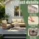 preview thumbnail 12 of 81, Rope Woven Patio Conversation Set with Swivel Chair & Settee Cushions