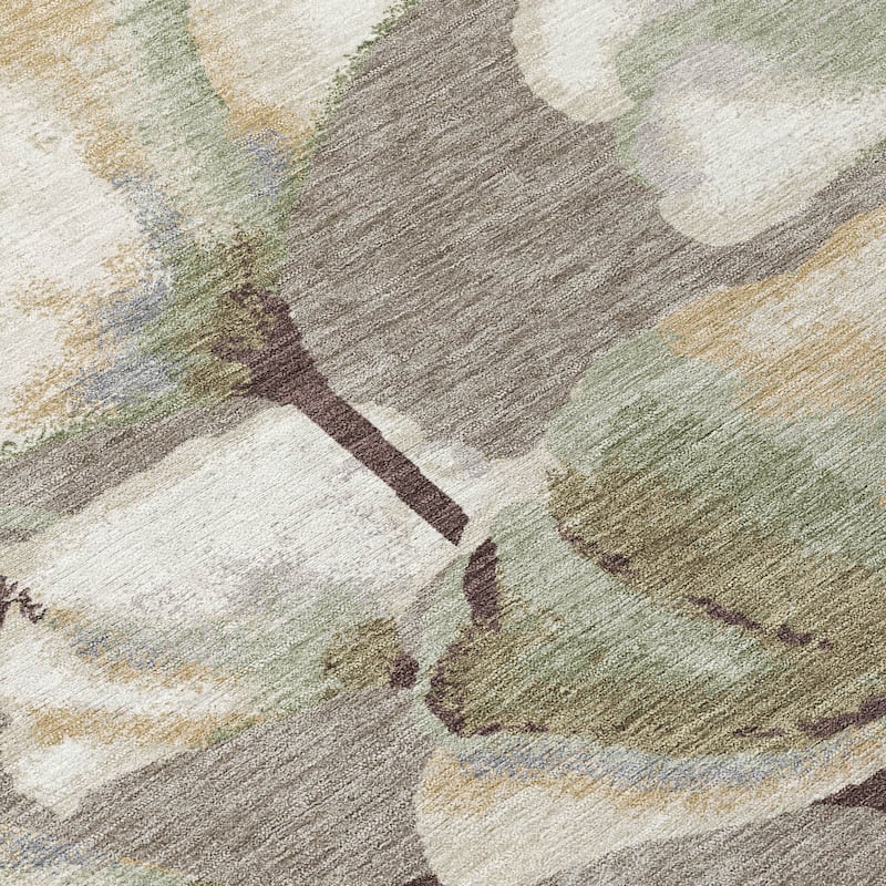 Machine Washable Indoor/ Outdoor Floral Love Chantille Rug