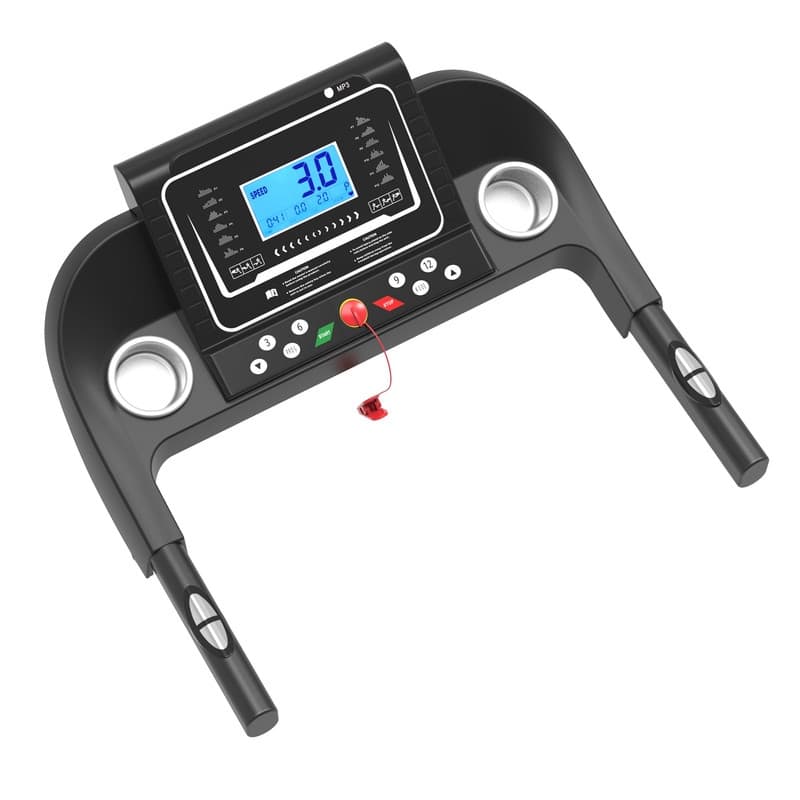 Home Foldable Treadmill with Incline,5" LCD Screen 250 LB Capacity,MP3