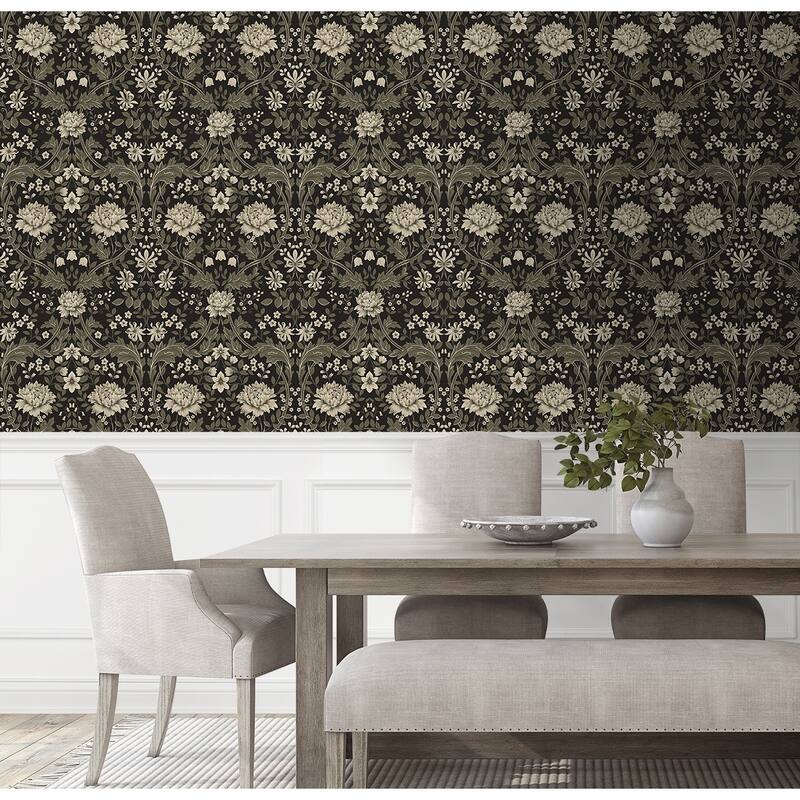 NextWall Honeysuckle Trail Peel and Stick Wallpaper