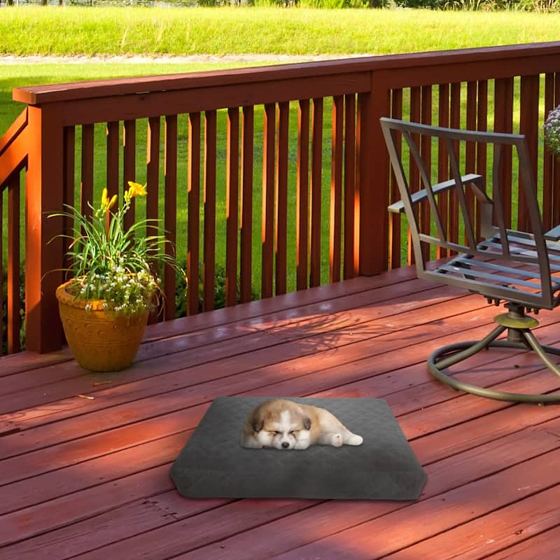 36x27 Two-Layer Memory Foam Waterproof Dog Bed for Large Dogs up to 75lbs