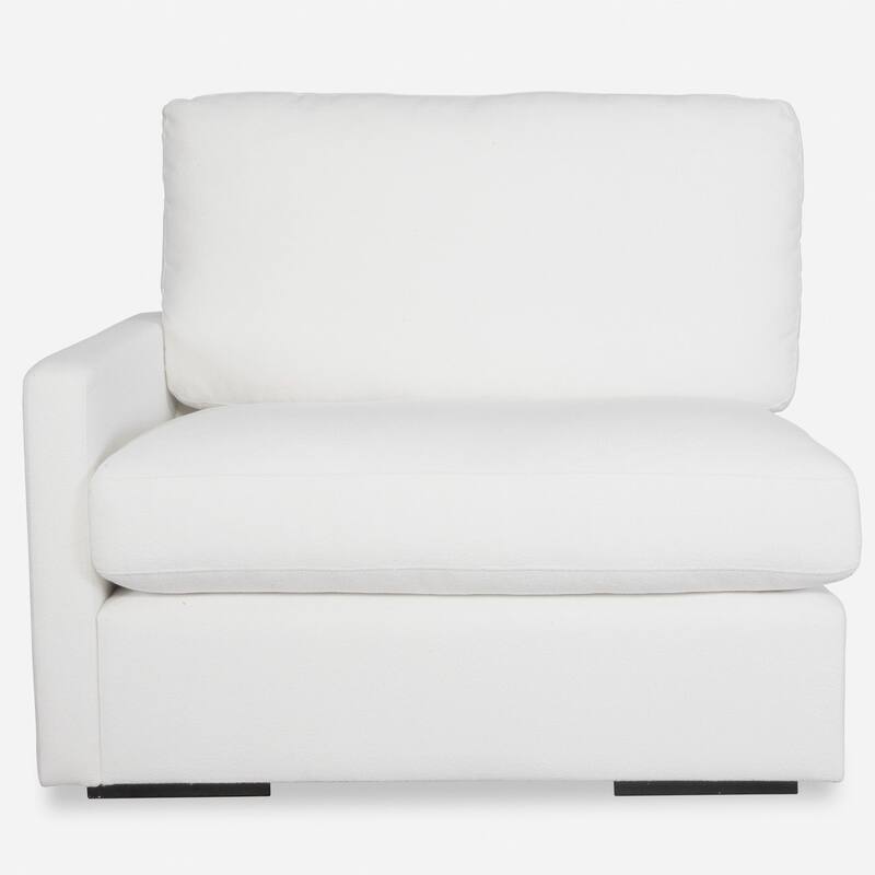 Refuge Solid Modular Left Arm Seat for Sectional Sofa - 43.25" - Arctic White
