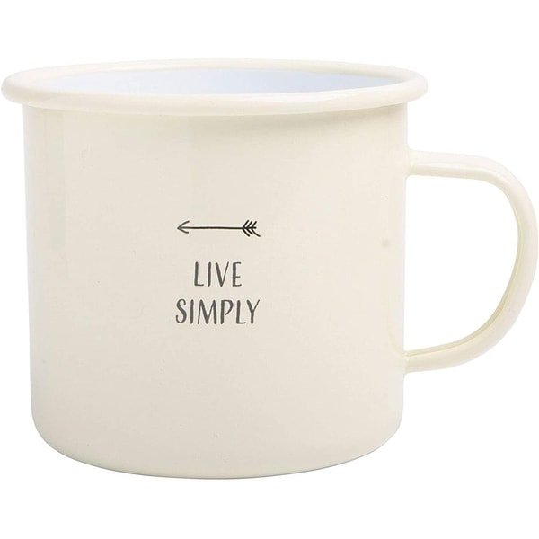 6x White Enamel Espresso Cups Metal Camping Coffee Hot Drinks Cups 130ml Black 