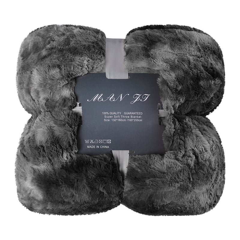 Luxury Soft Shaggy Faux Fur Blanket Fiber Throw for Sofa Couch Bed