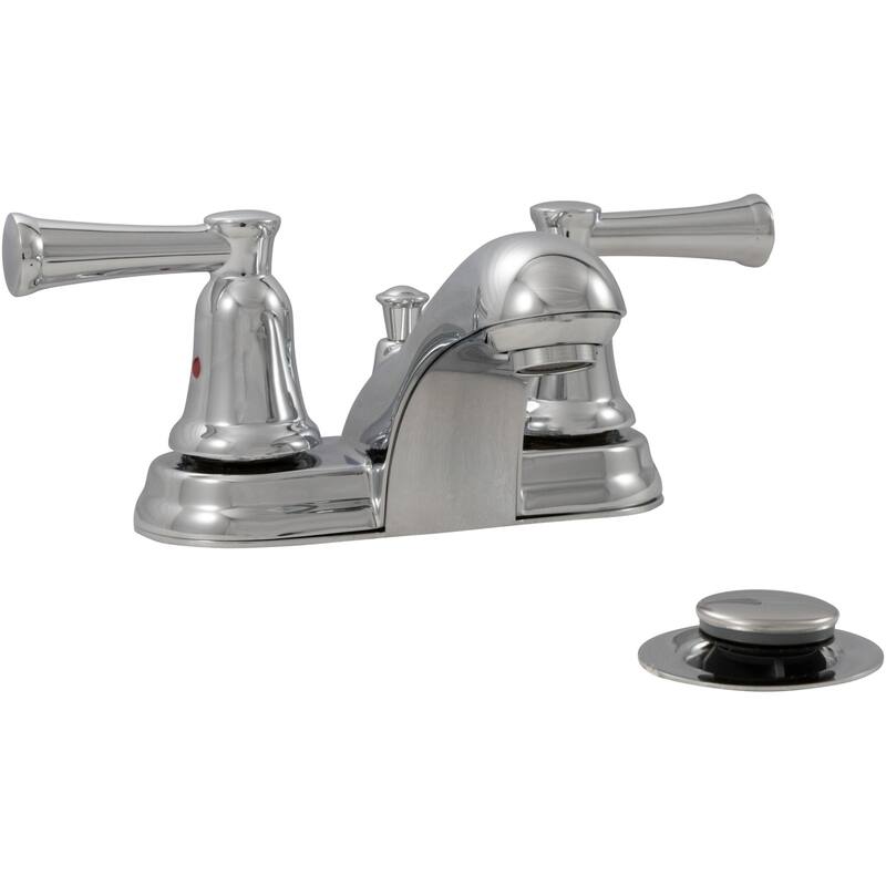 Ackland AKKFCB2HGR4206-410 FlowCurve 4" 1.2 GPM Centerset Dual Handle - Chrome - Chrome