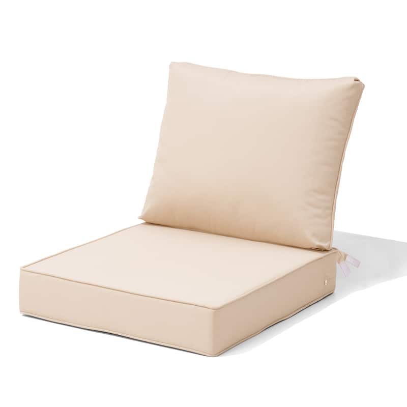 Crestlive Outdoor Deep Seat Cushion Set - 1-Set - Beige