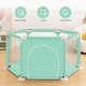 preview thumbnail 2 of 4, Infant 50"x50" 6-Panel Baby Playpen Spacious & Secure Foldable Playard Green