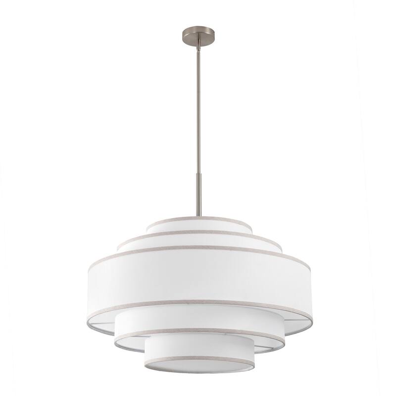 GetLedel 30 in. 7-Light Dimmable Tiered Drum Chandelier