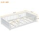 preview thumbnail 16 of 19, Twin Size Floor Platform Bed with Built-in Book Storage Rack, Door