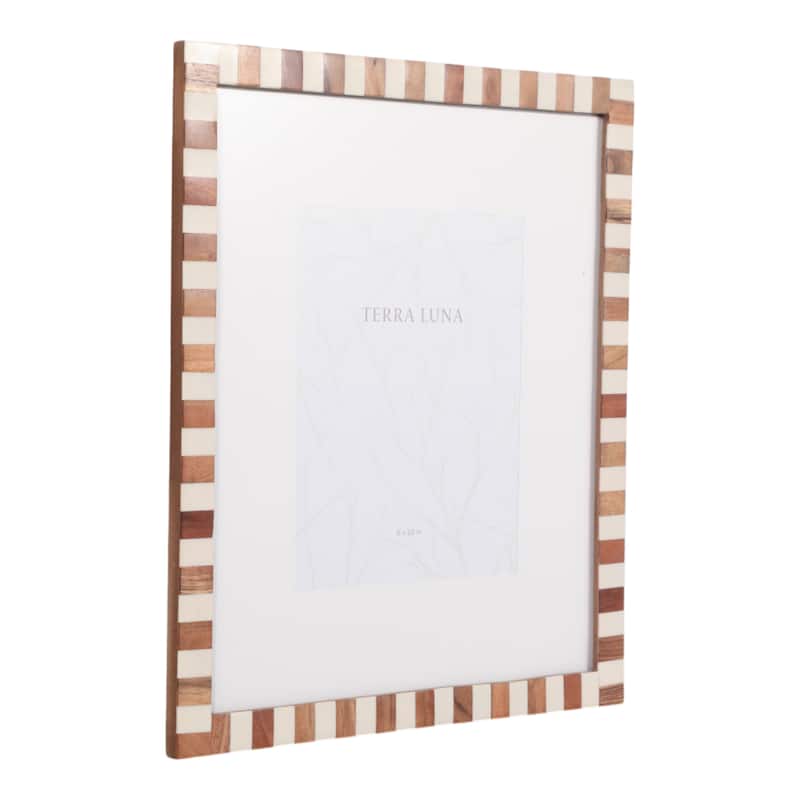 Resin Wood Picture Frame Glass Construction Stylish Decorative Frame
