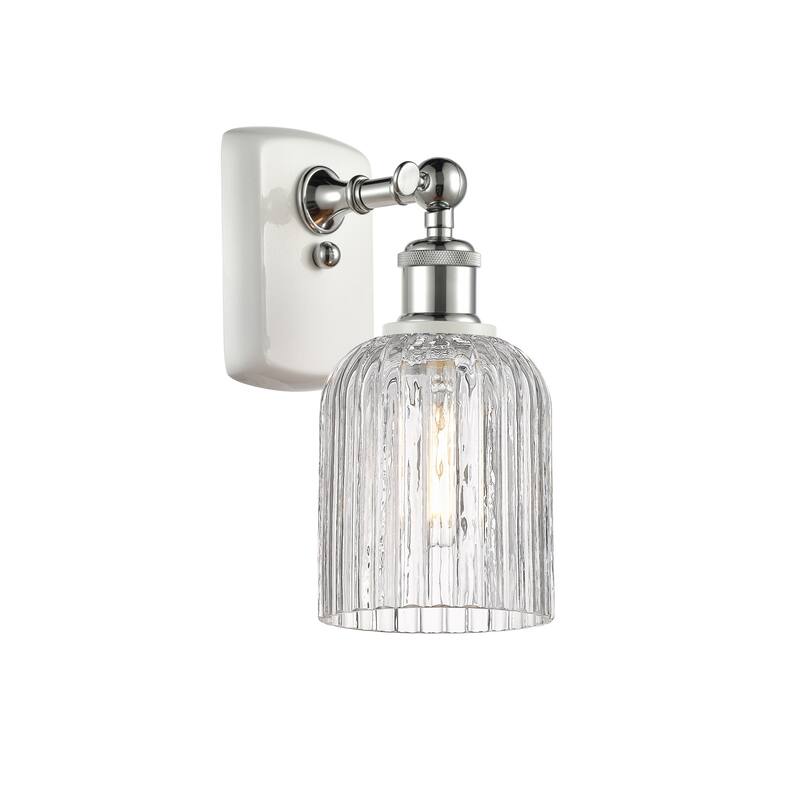 Innovations Lighting 516-1W-10-5 Bridal Veil Sconce Bridal Veil 10" - White Polished Chrome / Clear