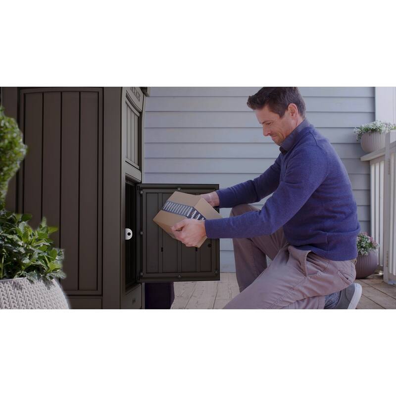 Keter Delivery Box for Porch with Lockable Secure Storage Compartment