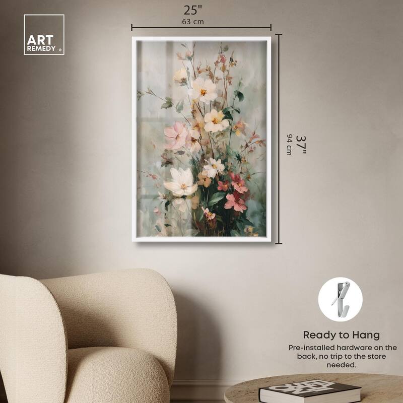 Vintage White Whispers Shadowbox by Art Remedy