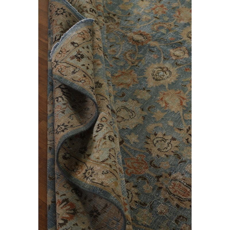 Vegetable Dye Sultanabad Persian Area Antique Rug Handmade Wool Carpet - 9'6" x 12'8"