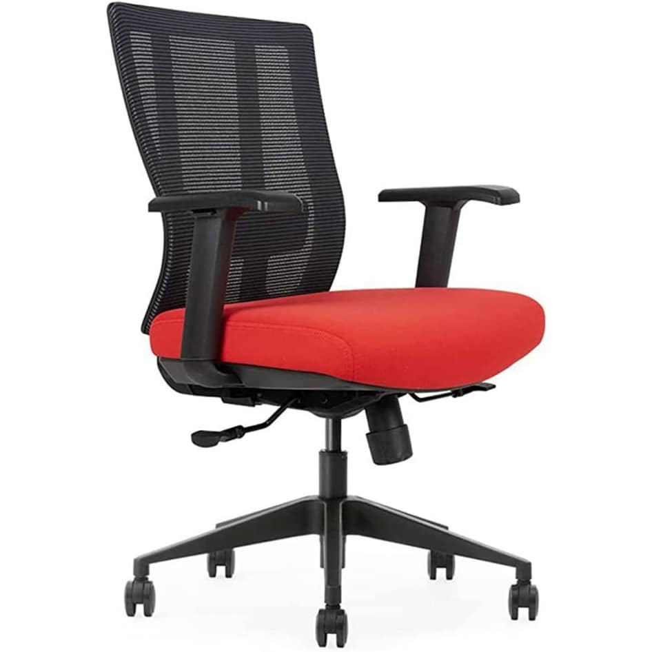 GM Seating Ribbed Mid Back Desk Chair - Lumbar Support, Modern