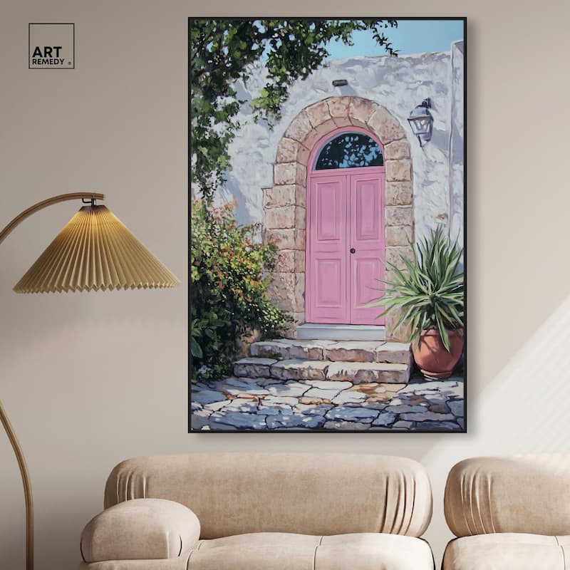 Pink Door II Canvas by Art Remedy