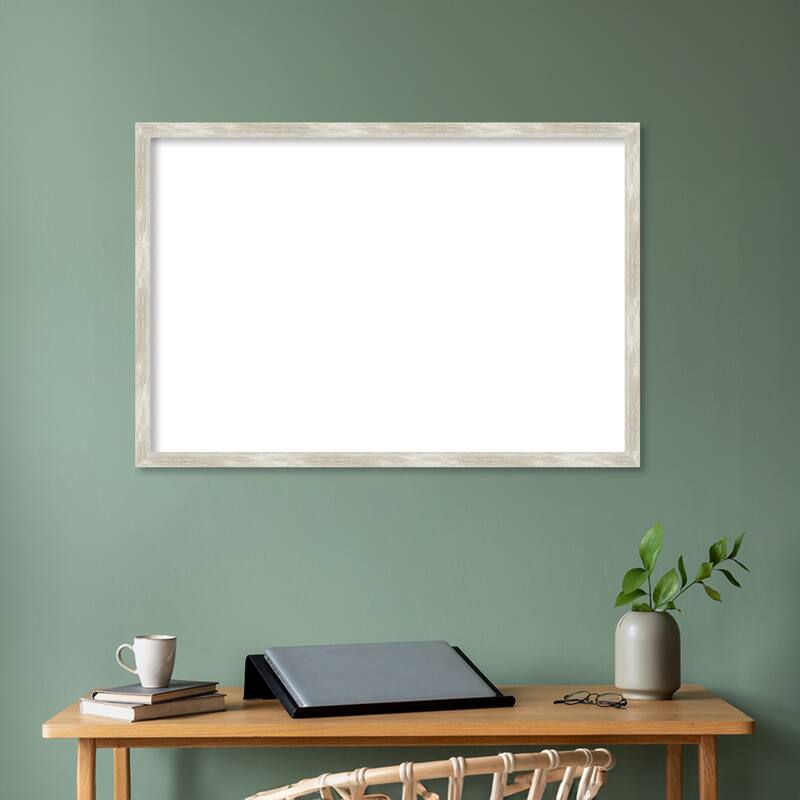 Amanti Art Crackled Metallic Narrow Framed Dry Erase Magnetic Board