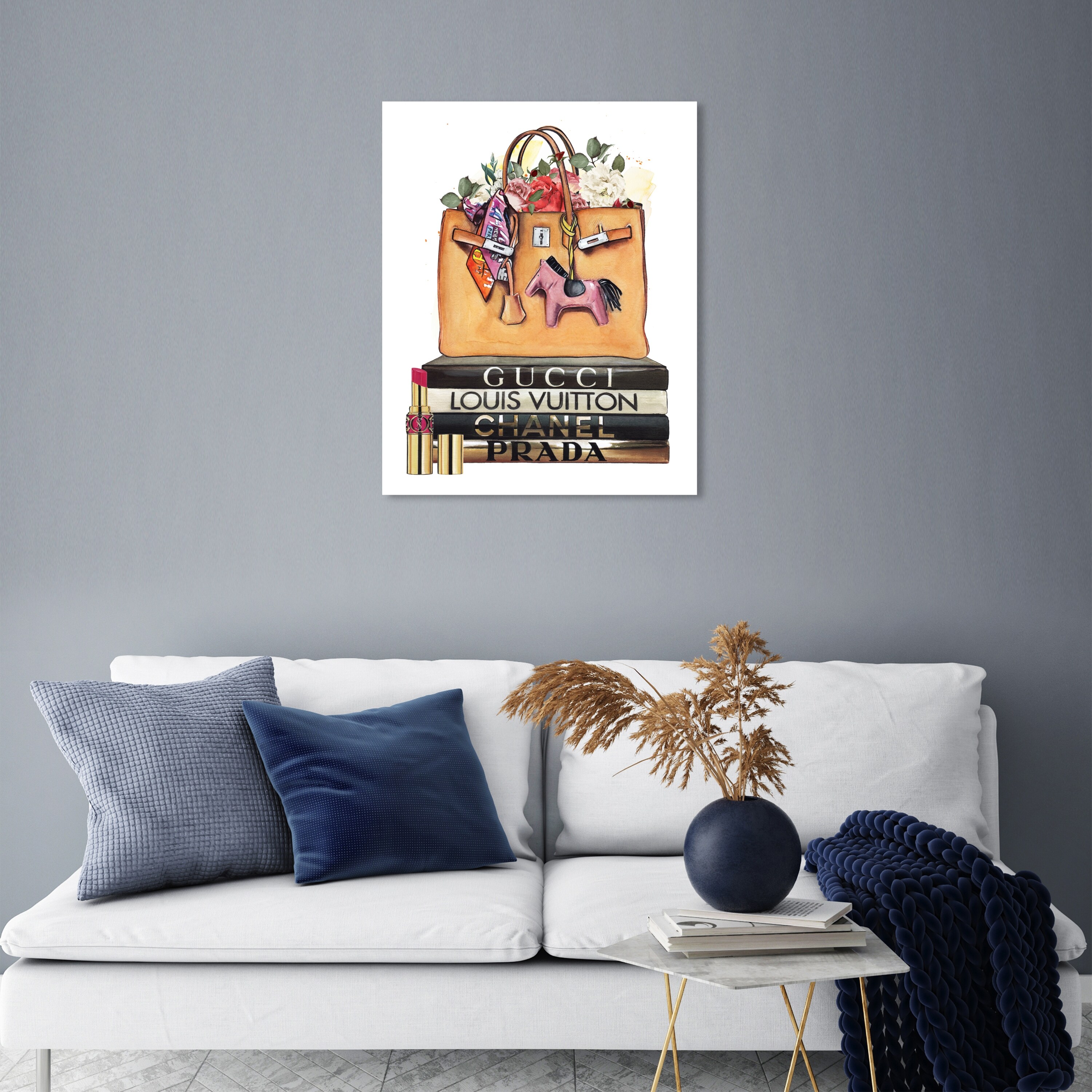 Oliver Gal 'Doll Memories - More than books' Orange Wall Art Canvas - Bed  Bath & Beyond - 34069399