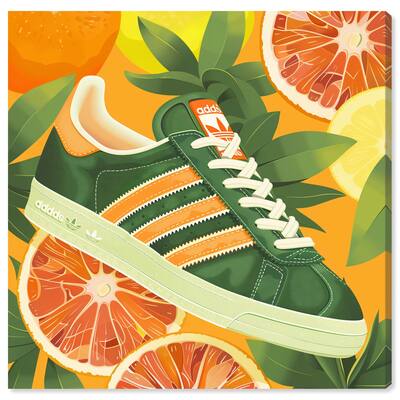Citrus Sneaker Canvas by Art Remedy, Gallery Wrapped
