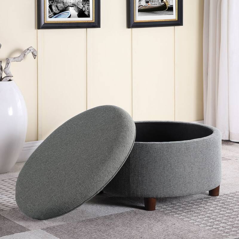 HomePop Round Storage Ottoman