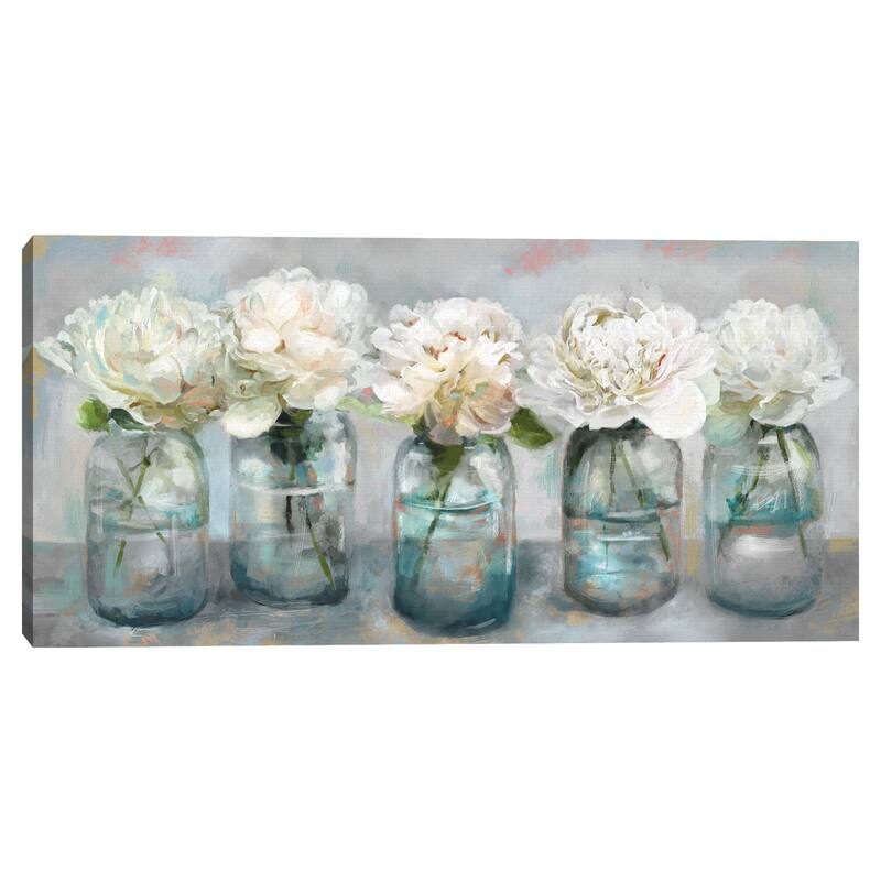 Fresh Picked Peonies Canvas Art Print