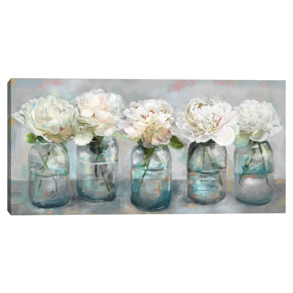 Fresh Picked Peonies Canvas Art Print