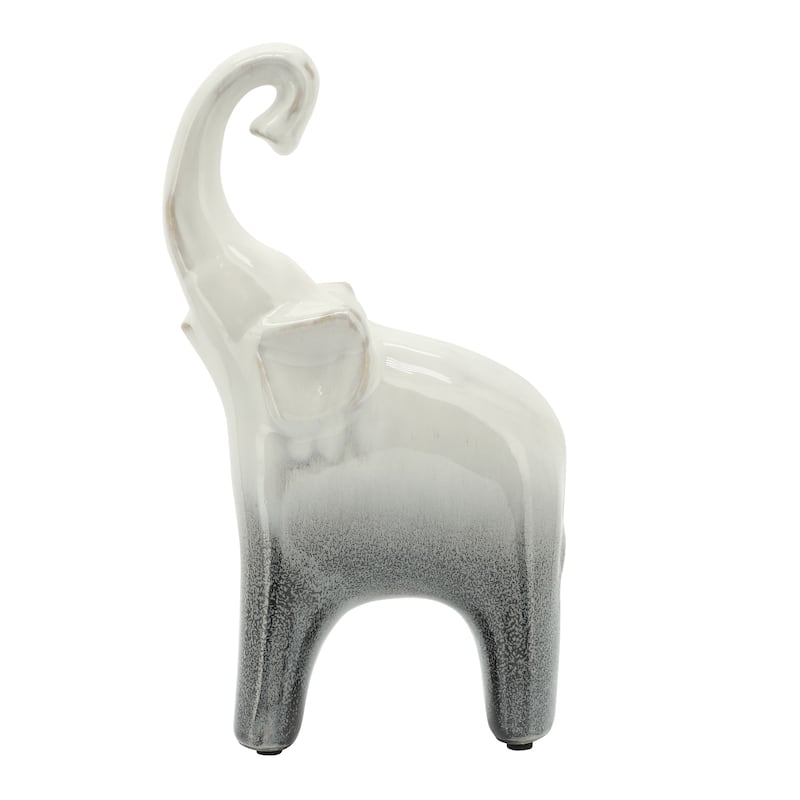 Sagebrook Home Ceramic Elephant Figurine - 6" x 3" x 11"