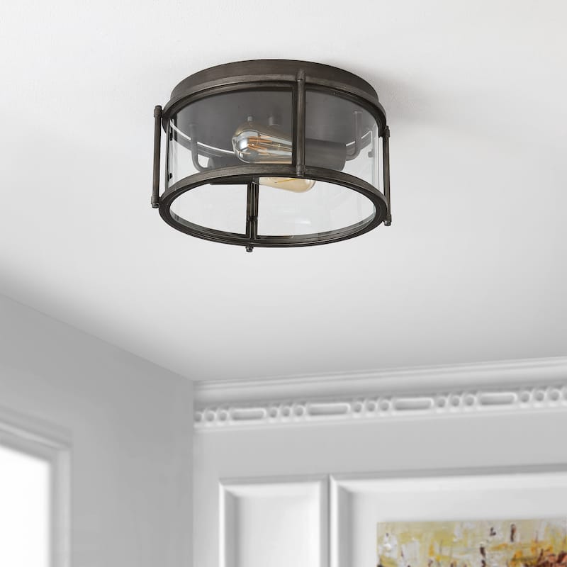 SAFAVIEH Lighting Tiller Flush Mount - 14"W x 14"D x 7"H