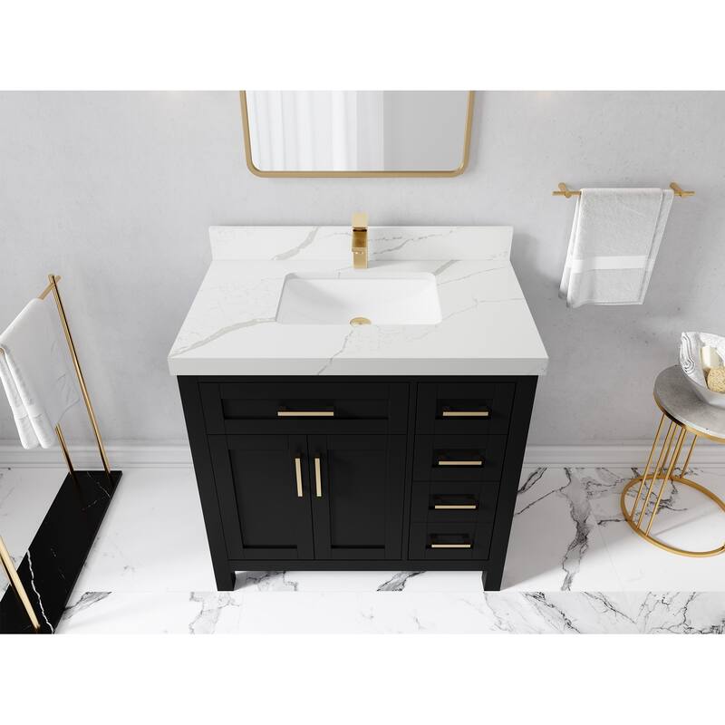 Willow Collections 36 in. W x 22 in. D Cambridge Single Sink Bathroom Vanity Center with Countertop
