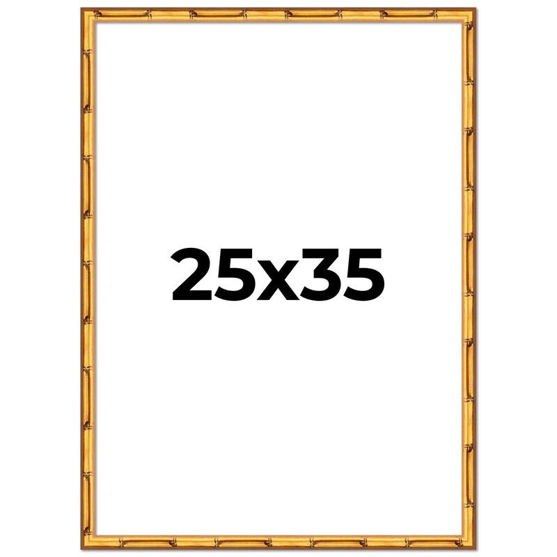 25x35 Frame Gold Bamboo Picture Frame - Complete Modern Photo Frame