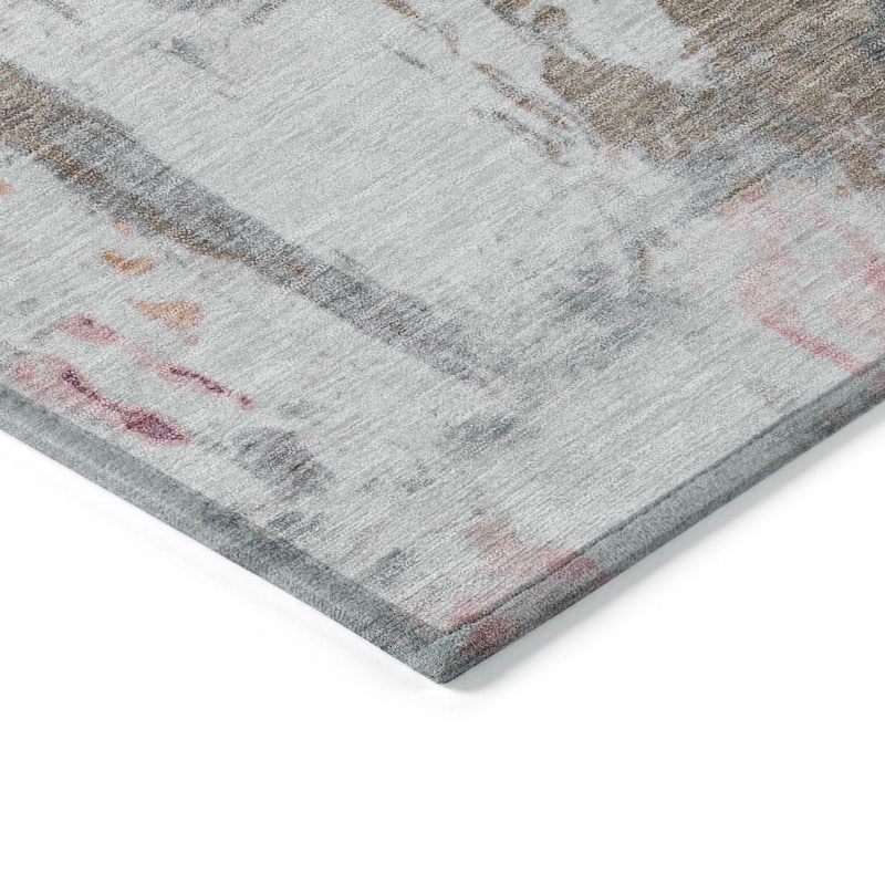 HomeRoots Abstract Transitional Rectangle Outdoor Rug
