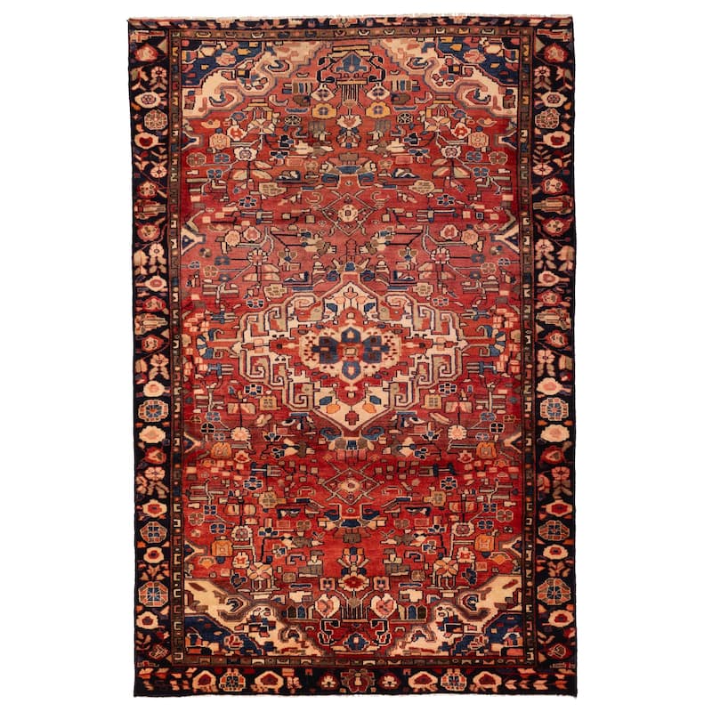 ECARPETGALLERY Hand-knotted Andelz Red Wool Rug - 5'7 x 8'8
