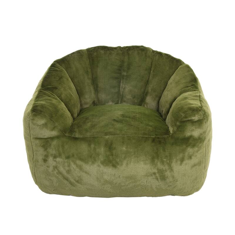 Lazy Comfy Chairs faux fur Fabric BeanBag Chair in Living Room Bedroom