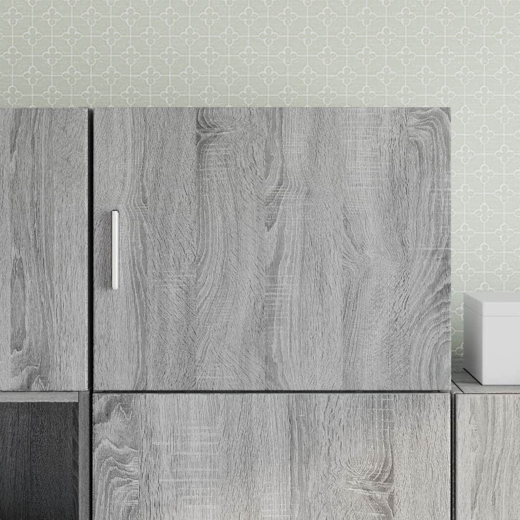 vidaXL Wall Cabinet Grey Sonoma Engineered wood Medium Reversible - 16.7 x 19.7 x 15.7 in